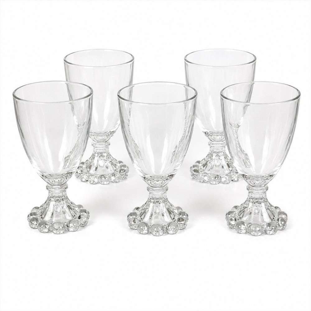 Vintage Anchor Hocking Berwick Boopie Bubble 4" Wine Glasses Goblets Set Of 5 - Picture 1 of 6